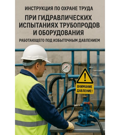 Инструкция по охране труда при гидравлических испытаниях трубопроводов и оборудования, работающего под избыточным давлением