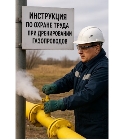 Инструкция по охране труда предусматривает требования безопасности труда, для работников, при проведении работ по дренированию газопроводов