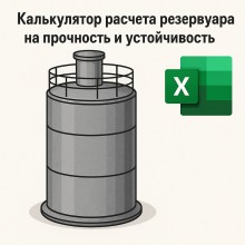 Калькулятор расчета резервуара на прочность и устойчивость Exel