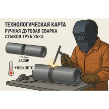 Операционная технологическая карта сварки стыков труб ТКС-РД-ОХНВП 25х3 сталь 09Г2С